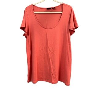 Rachel Zoe Coral Scoop Neck Top 1X